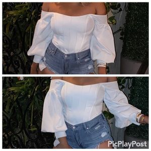 White off the shoulder blouse